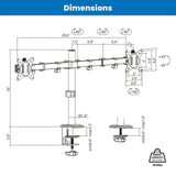 Monitor Mount - Full Motion Dual Monitor Desk Mount - Mount-It! -