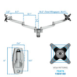 Monitor Mount - Full Motion Dual Monitor Wall Mount - Mount-It! -