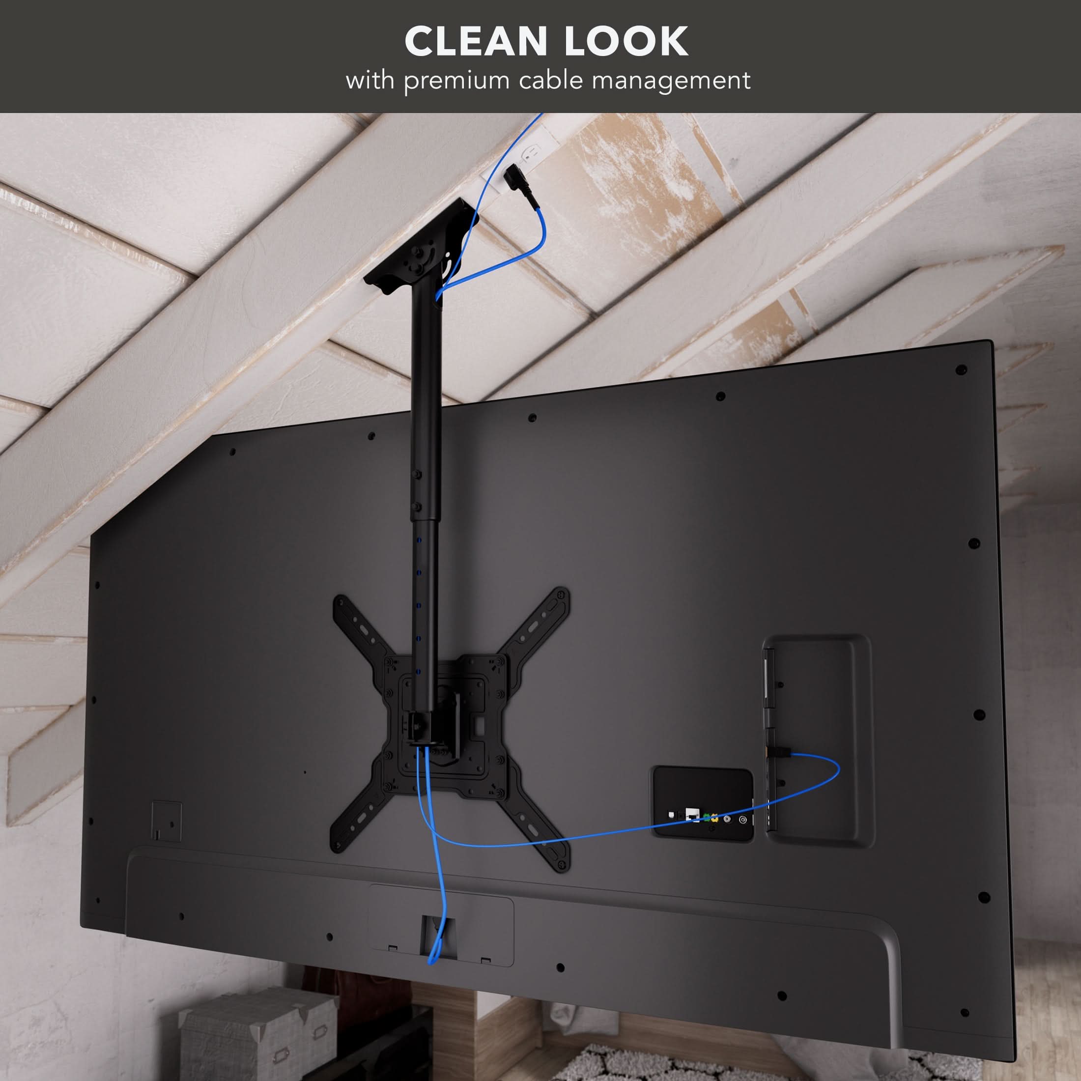 Mount-It! Full Motion Height Adjustable Ceiling TV Mount - Thumbnail 4