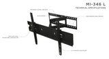 TV Mount - Full-Motion High Weight Capacity TV Mount - Mount-It! - MI-346L