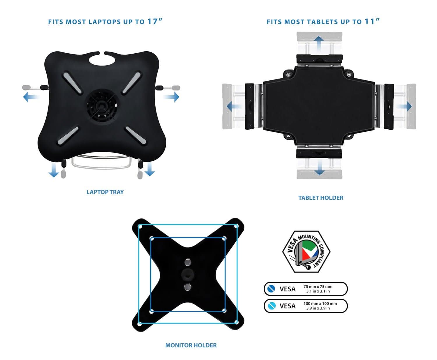 Full Motion Laptop and Tablet Desk Mount