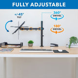 Laptop Mount - Full Motion Laptop Desk Mount with Cooling Tray - Mount-It! - MI-7352LT