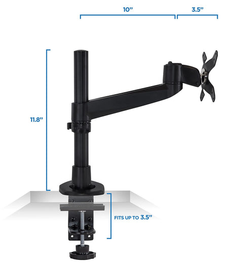 Monitor Mount - Full Motion Monitor Desk Mount - Mount-It! - MI-32116_BLK