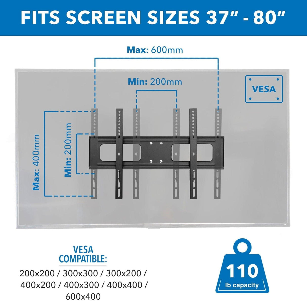 TV Mount - Full Motion Outdoor TV Wall Mount - Mount-It! - MI-396
