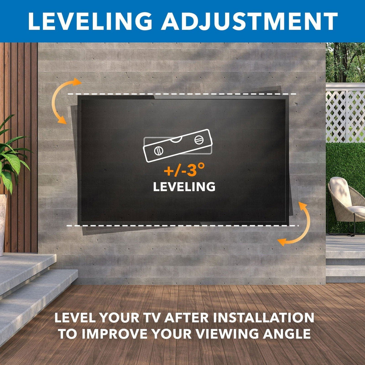 TV Mount - Full Motion Outdoor TV Wall Mount - Mount-It! - MI-396