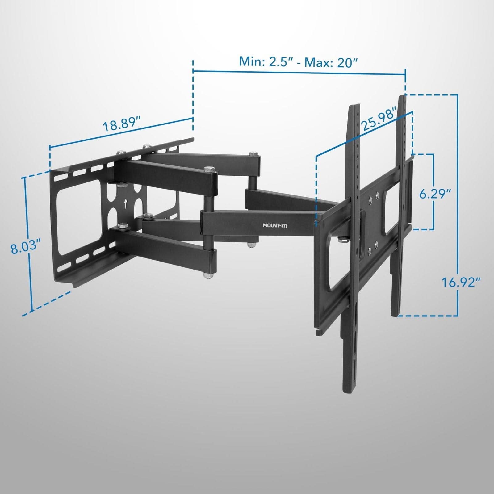 Mount-It! Full Motion Outdoor TV Wall Mount for 37" to 80" TVs | holds up to 110 lbs | MI-396