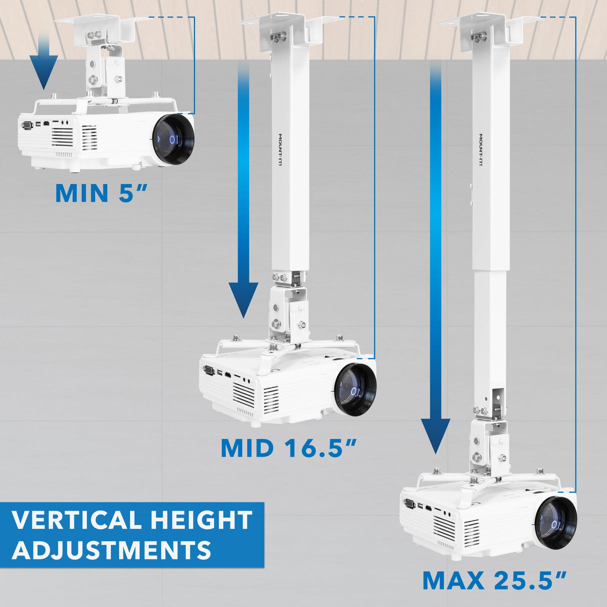 Projector Mount - Full Motion Projector Wall & Ceiling Mount - Mount-It! -
