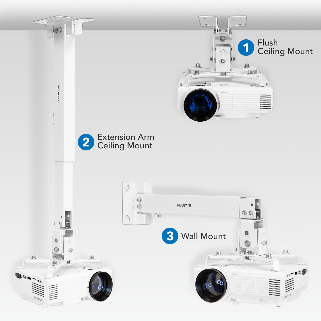 Projector Mount - Full Motion Projector Wall & Ceiling Mount - Mount-It! -