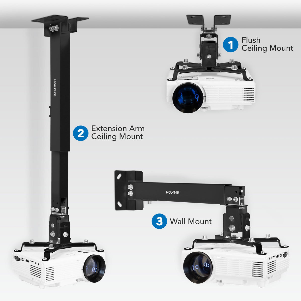 Projector Mount - Full Motion Projector Wall & Ceiling Mount - Mount-It! -