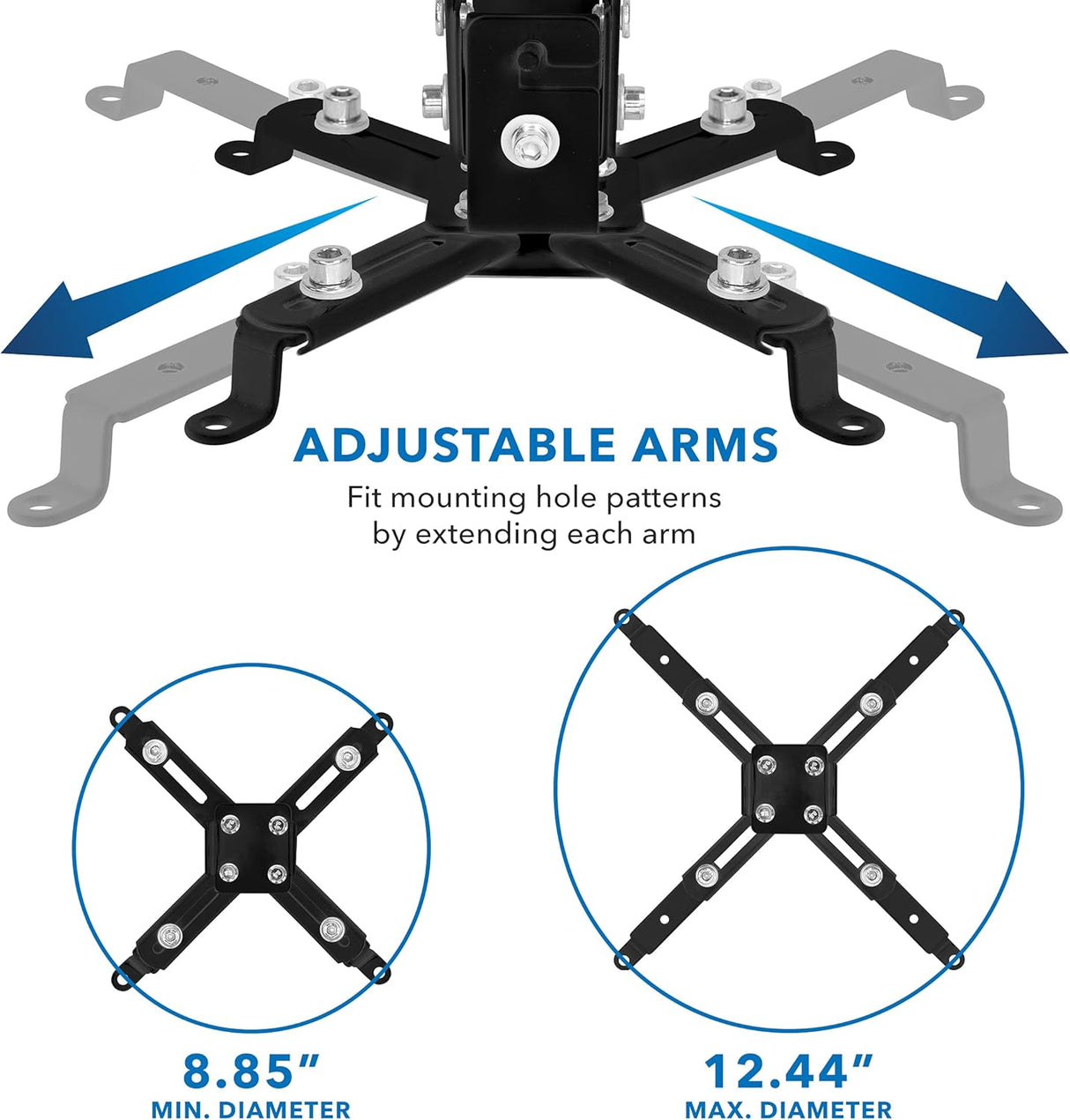 Projector Mount - Full Motion Projector Wall & Ceiling Mount - Mount-It! -