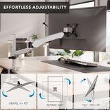 Monitor Mount - Full Motion Single Monitor Desk Mount with Gas Spring Arm - Mount-It! -