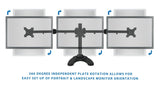 Monitor Stands - Full Motion Triple Monitor Desk Stand - Mount-It! - MI-789
