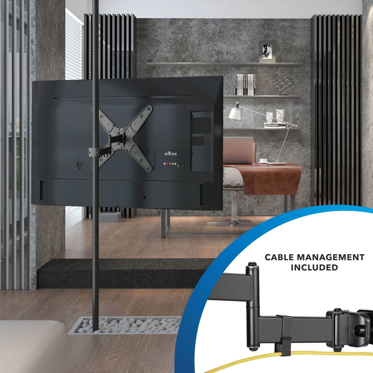 TV Mount - Full Motion TV Pole Mount - Mount-It! - MI-391XL