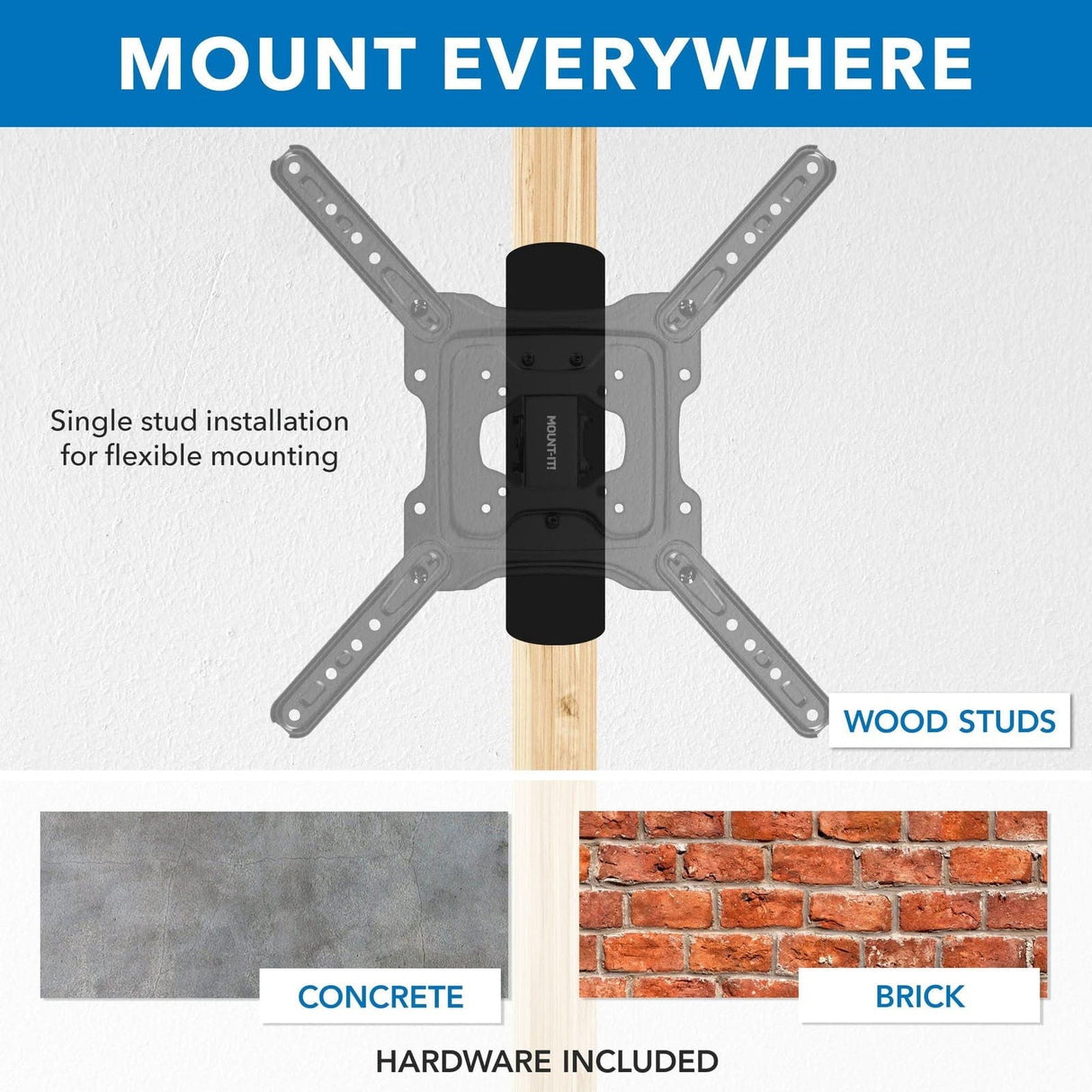TV Mount - Full Motion TV Wall Mount - Mount-It! - MI-14002