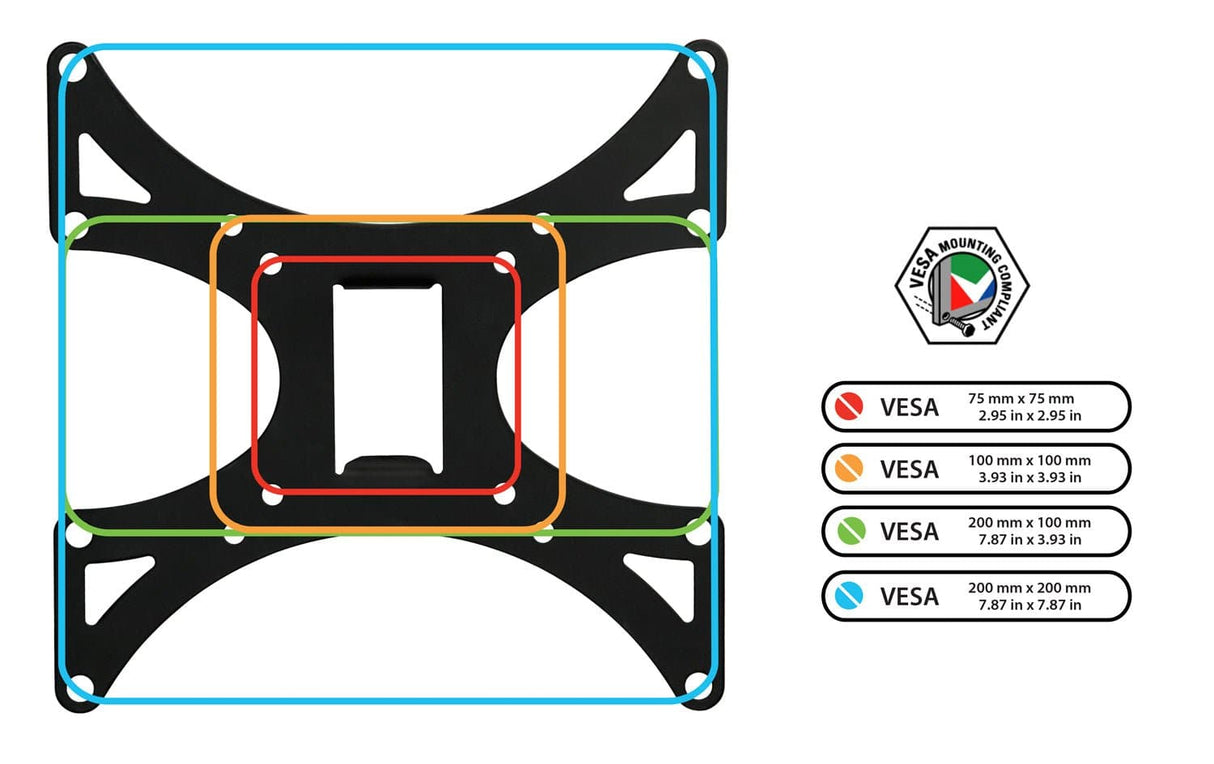 TV Mount - Full Motion TV Wall Mount w/ Extension - Mount-It! - MI-4601