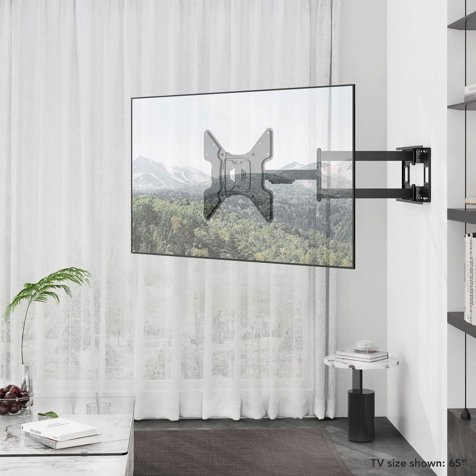 Mount-It! Full Motion TV Wall Mount with Extra Long Extension - TVs up to 70" for 32" to 70" TVs | holds up to 110 lbs | MI-393 - Thumbnail 5