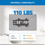 TV Mount - Full Motion TV Wall Mount with Extra Long Extension - Mount-It! - MI-393