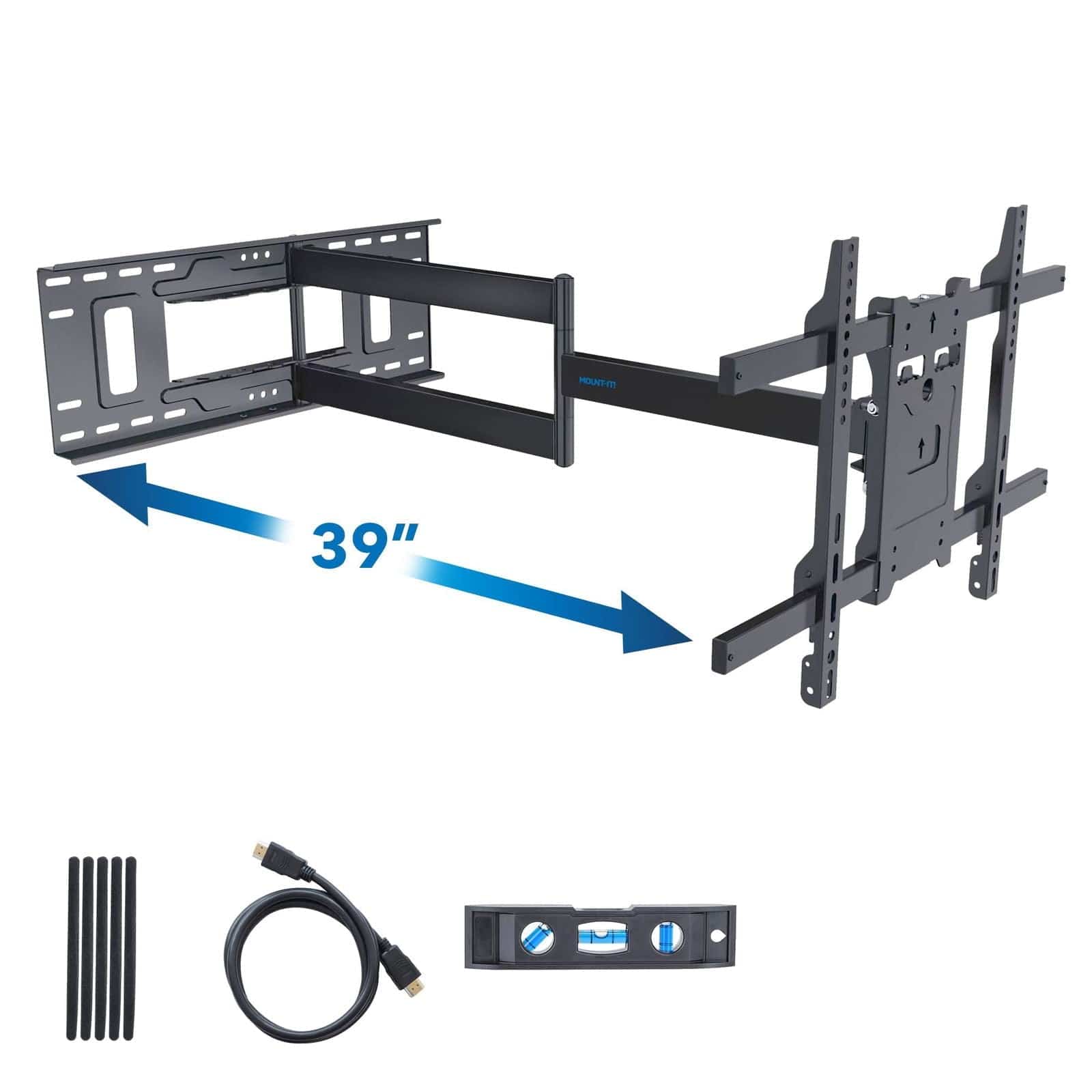 Mount-It! Full Motion TV Wall Mount with Extra Long Extension for 40" to 80" TVs | holds up to 121 lbs | MI-397 - Thumbnail 4