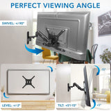 TV Mount - Full Motion TV Wall Mount with Gas Spring Arm - Mount-It! - MI-444BLK