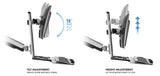 Grey Desk Converters - Dual Monitor Stand Up Workstation - Mount-It! - MI-7904
