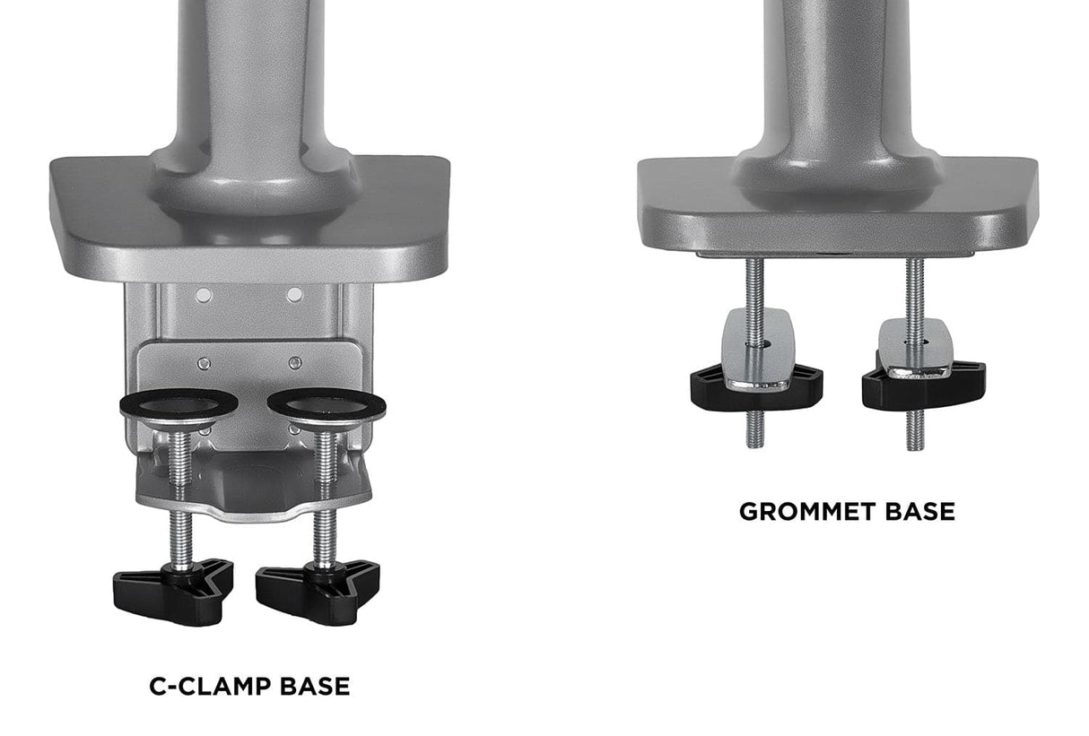 Grey Desk Converters - Dual Monitor Stand Up Workstation - Mount-It! - MI-7904