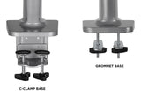 Grey Desk Converters - Dual Monitor Stand Up Workstation - Mount-It! - MI-7904
