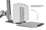Grey Desk Converters - Dual Monitor Stand Up Workstation - Mount-It! - MI-7904