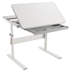 Grey Children's Desks - Height Adjustable Kid's Desk for Children K-12 - Mount-It! - MI-10204