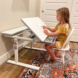 Grey Children's Desks - Height Adjustable Kid's Desk for Children K-12 - Mount-It! - MI-10204
