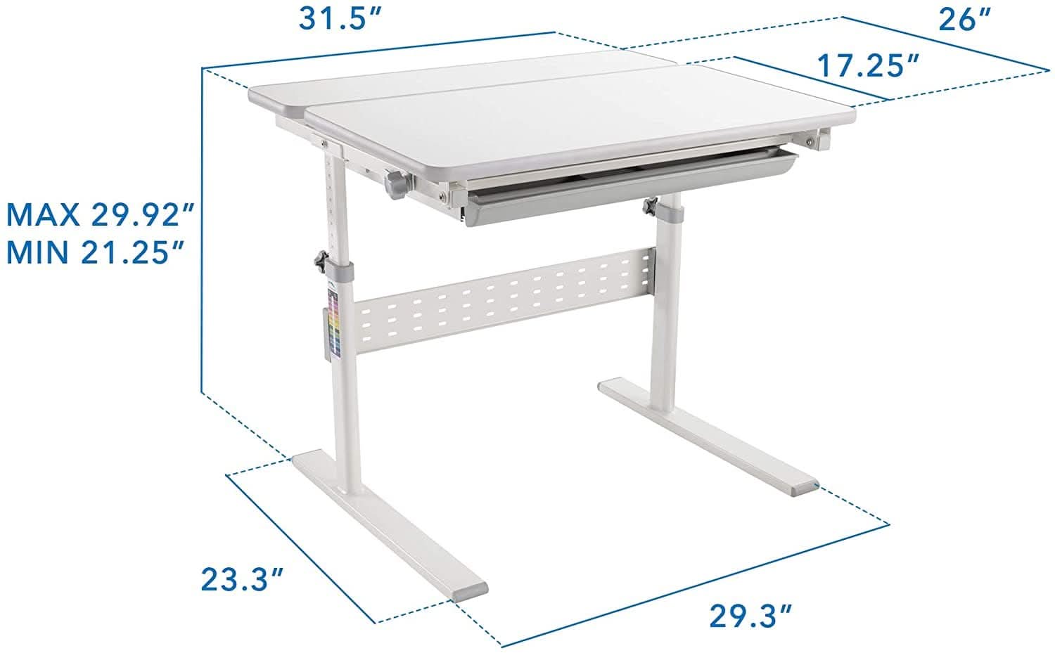 Mount-It! Height Adjustable Kid's Desk for Children K-12 MI-10204