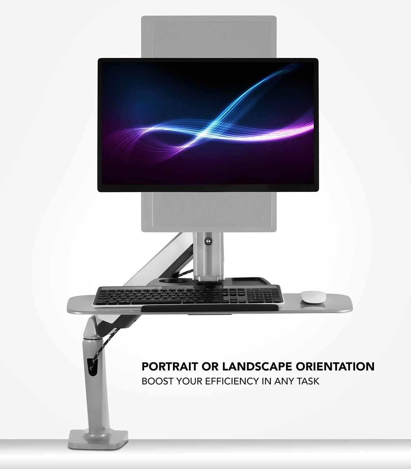 Mount-It! Single Monitor Adjustable Sit Stand Workstation | MI-7903