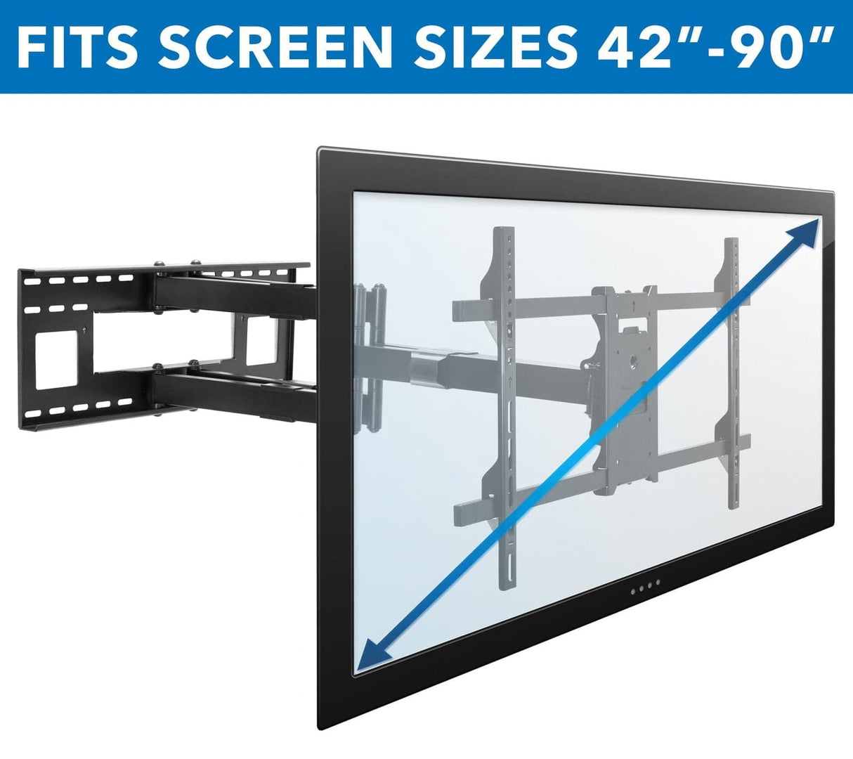 TV Mount - Heavy Duty Dual Arm TV Wall Mount with Extra Long Extension - Mount-It! - MI-392