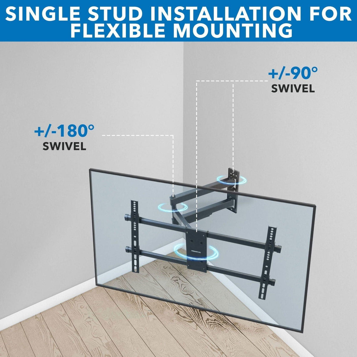TV Mount - Heavy Duty Full Motion TV Wall Mount - Mount-It! - MI-14003