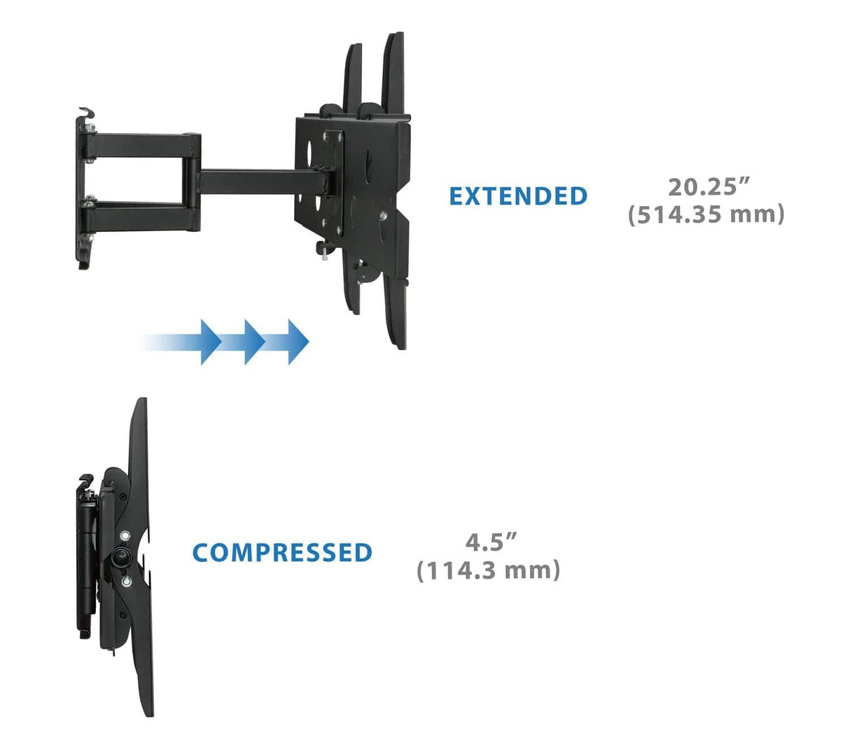 TV Mount - Heavy Duty Full Motion TV Wall Mount with Extension - Mount-It! - MI-310L