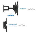 TV Mount - Heavy Duty Full Motion TV Wall Mount with Extension - Mount-It! - MI-310L