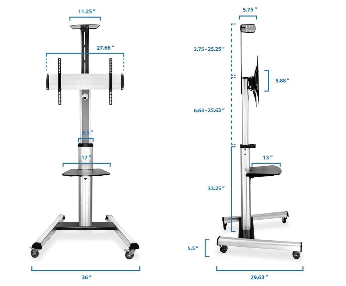 TV Cart - Heavy Duty Mobile TV Cart - Mount-It! - MI-875