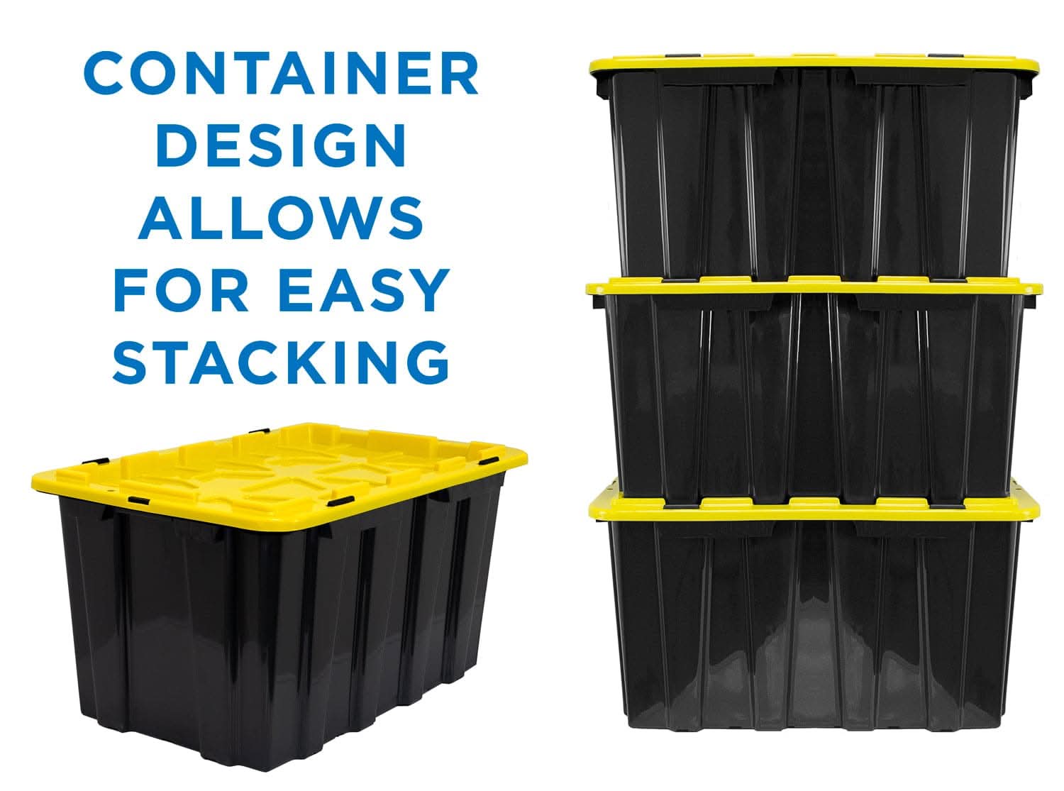 Mount-It! Heavy-Duty Plastic Storage Bins, Set of 3