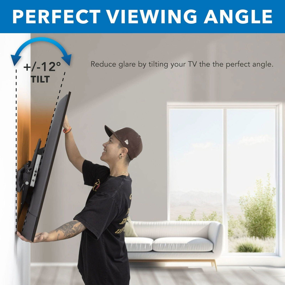 TV Mount - Heavy Duty Tilting TV Wall Mount - Mount-It! - MI-14004