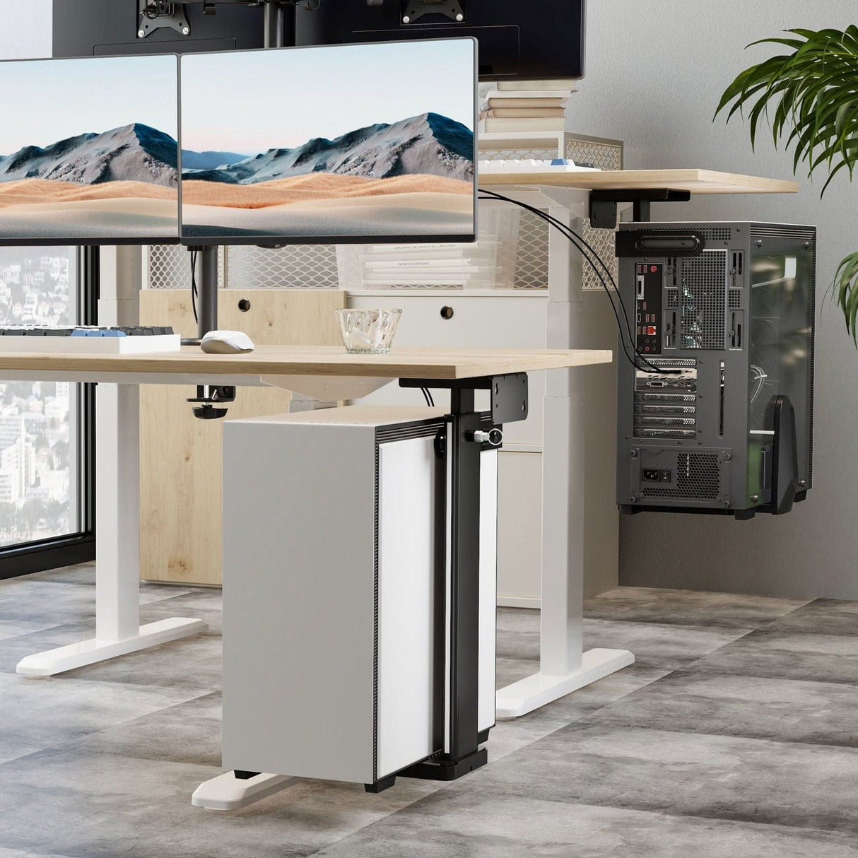 CPU Holder - Heavy-Duty Under Desk / Wall CPU Mount - Mount-It! - MI-7171