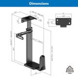 CPU Holder - Heavy-Duty Under Desk / Wall CPU Mount - Mount-It! - MI-7171