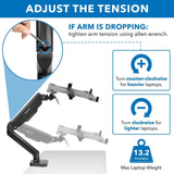 Laptop Mount - Height Adjustable Laptop Desk Mount - Mount-It! - MI-6352LT