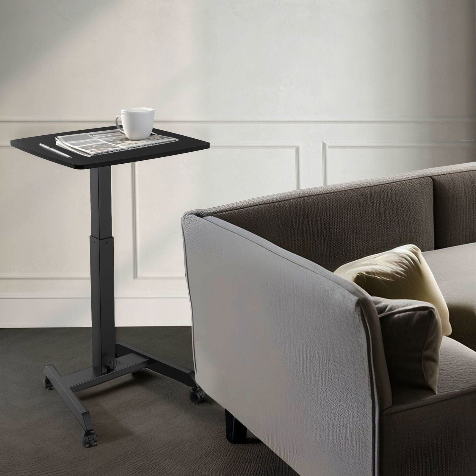 Mount-It! Height Adjustable Rolling Laptop Desk | MI-7997BLK - Thumbnail 3