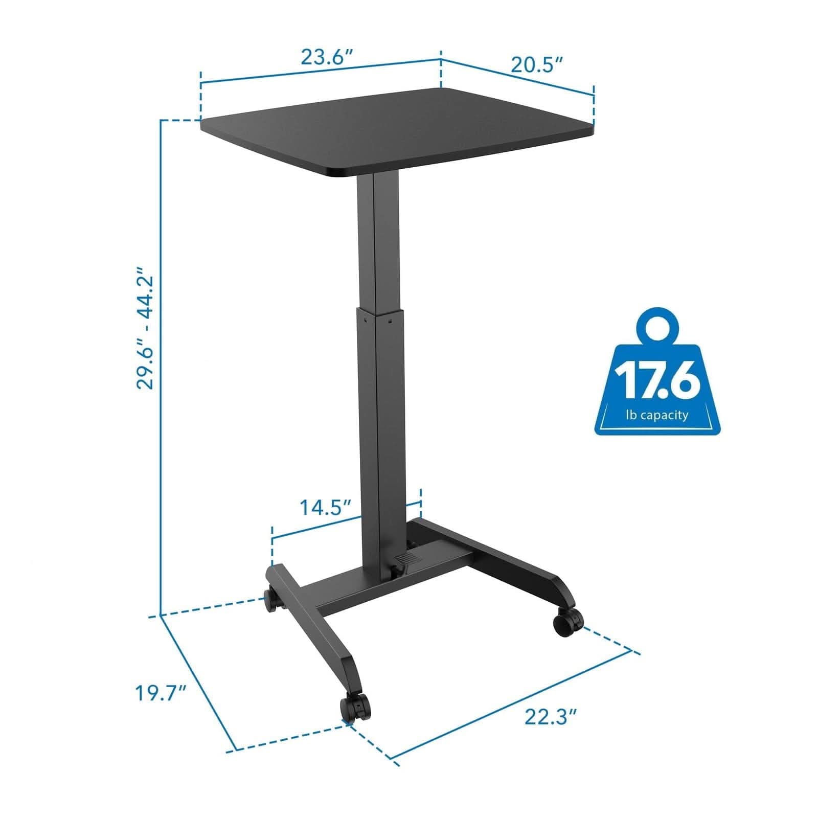 Mount-It! Height Adjustable Rolling Laptop Desk | MI-7997BLK - Thumbnail 4