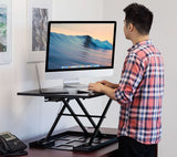 Desk Converters - Height Adjustable X-Lift Standing Desk Converter - Mount-It! -