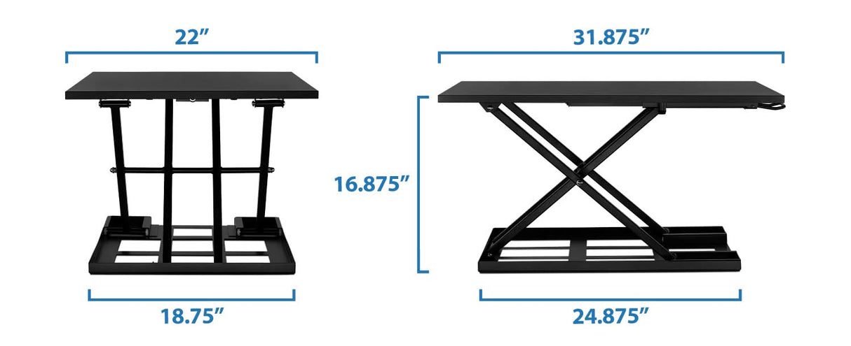Desk Converters - Height Adjustable X-Lift Standing Desk Converter - Mount-It! -