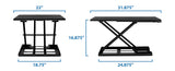 Desk Converters - Height Adjustable X-Lift Standing Desk Converter - Mount-It! -