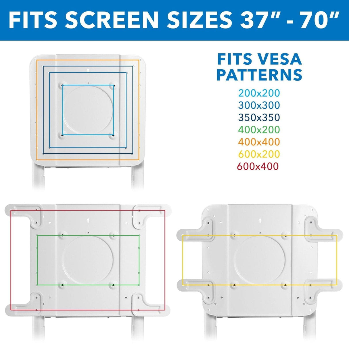 TV Cart - Interactive Display Stand | Mobile TV Flip Cart with Accessory Shelf - Mount-It! - MI-8001