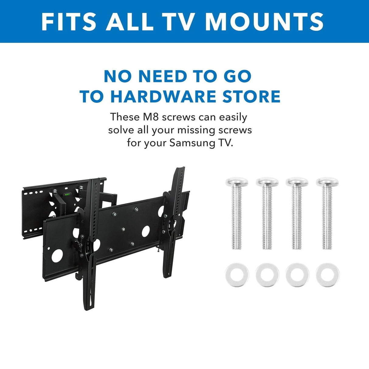 TV Accessories - M8 Screws for Samsung TV - Mount-It! - MI-M8KIT