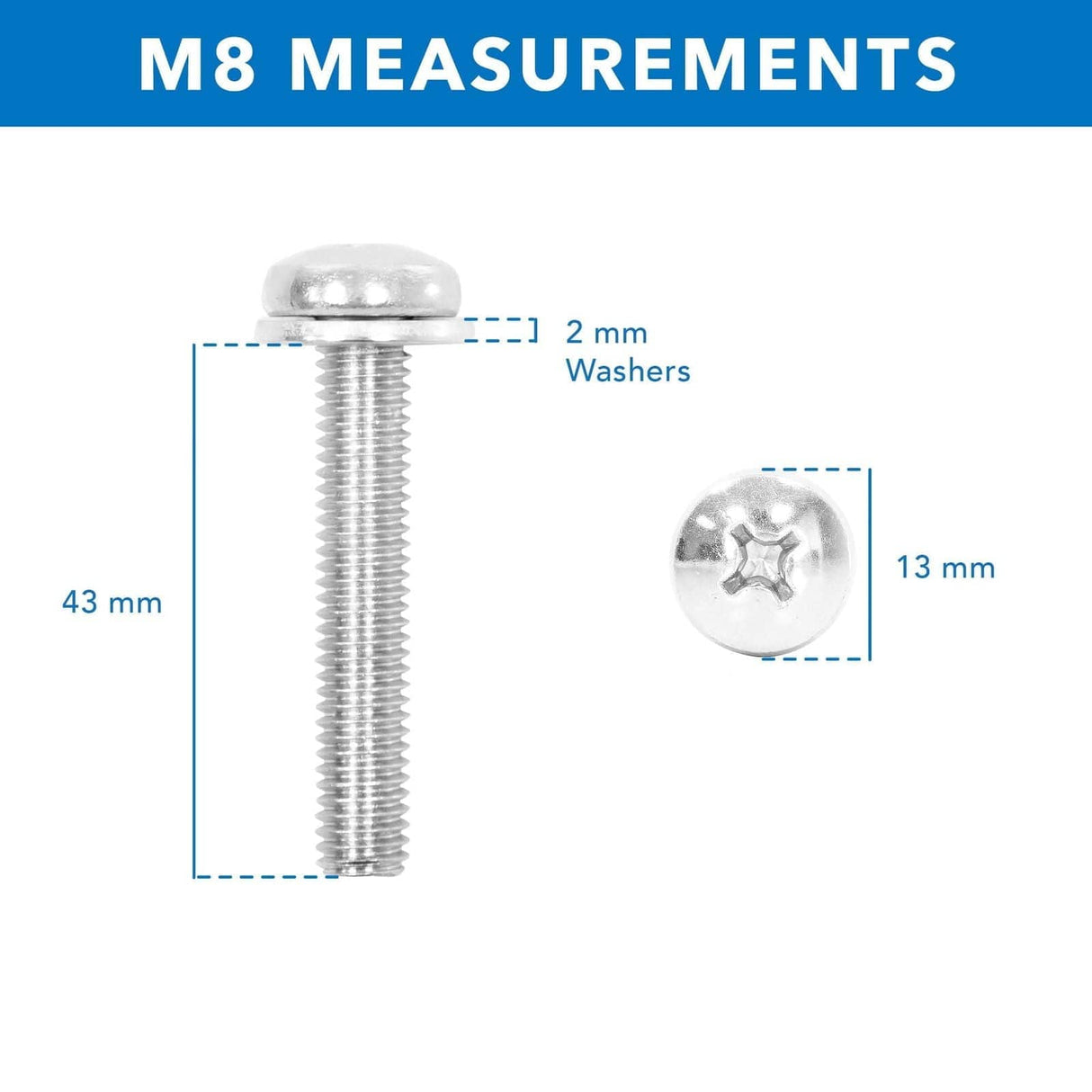TV Accessories - M8 Screws for Samsung TV - Mount-It! - MI-M8KIT