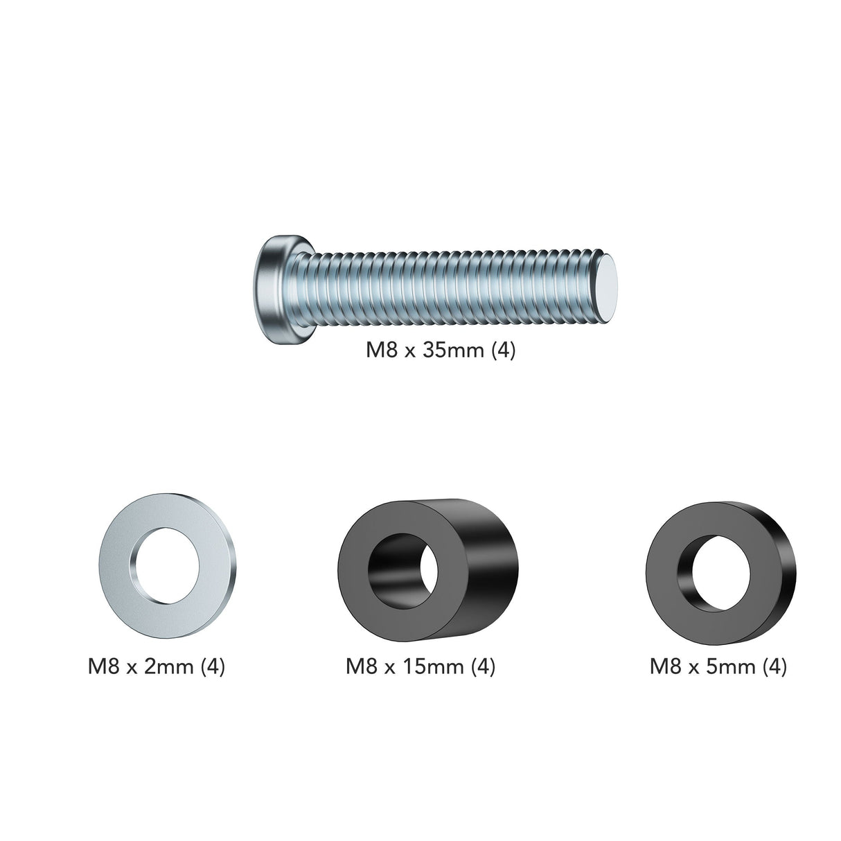 TV Accessories - M8 TV Mounting Hardware Kit - Mount-It! - MI-M8KIT2